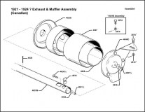1921-1924 Exhaust & Muffler Assembly (Canadian)