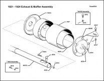 1921-1924 Exhaust & Muffler Assembly