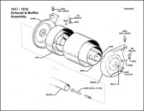 1917-1918 Exhaust & Muffler Assembly