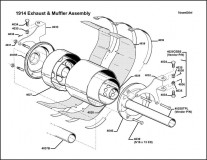 1914 Exhaust & Muffler Assembly