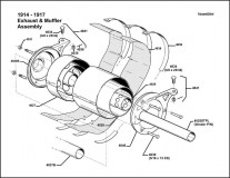 1914-1917 Exhaust & Muffler Assembly