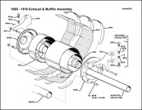 1909-1910 Exhaust & Muffler Assembly