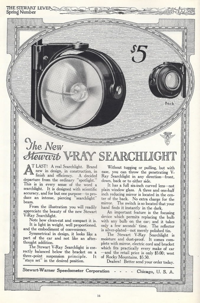 Lighting: "Stewart V-Ray" Spot Light Advertisement
