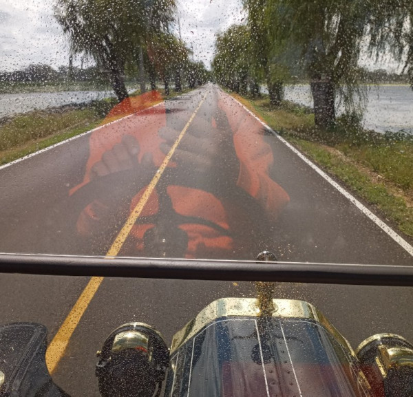 Leaving the Chausee with a very spotted windshield and body!