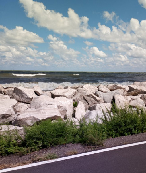 A great lake. Bigger waves way out