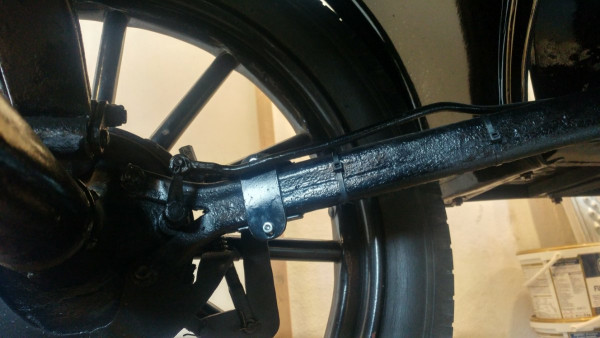 Left Radius Rod where the sensor is mounted