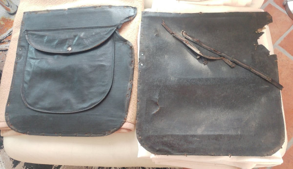 Left: Textile cover   Right: cardboard with textile surface