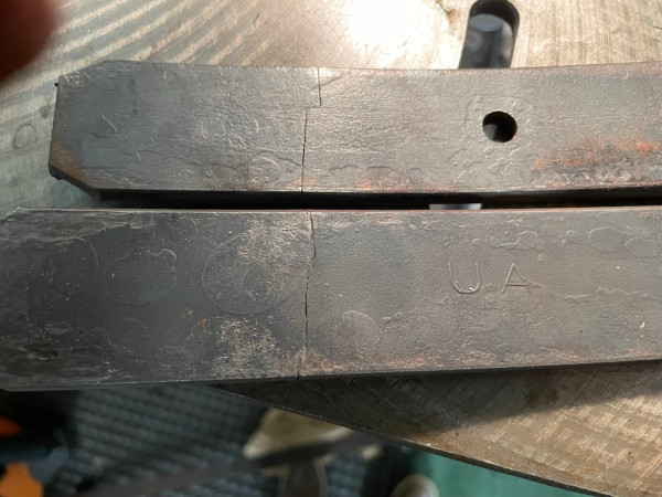 Cracks in top two leaves of ‘24 touring front spring.