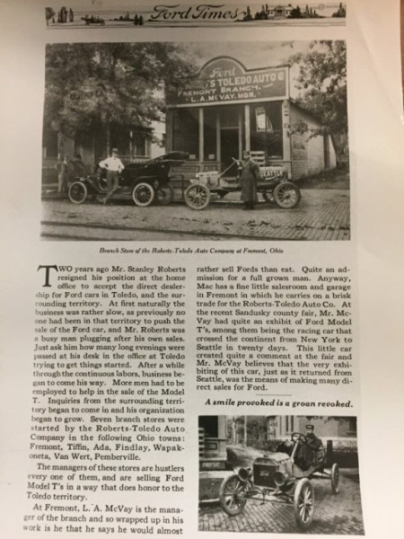 FT page showing no 1 ford in front of roberts toledo fremont branch.jpg (105.6 KiB) Viewed 11887 times FT page showing no 1 ford in front of roberts toledo fremont branch.jpg