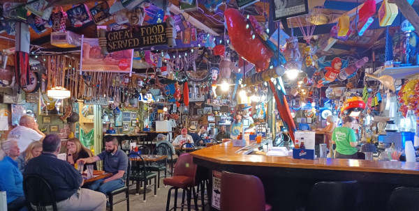 Inside the pub. We ate outside on the deck.