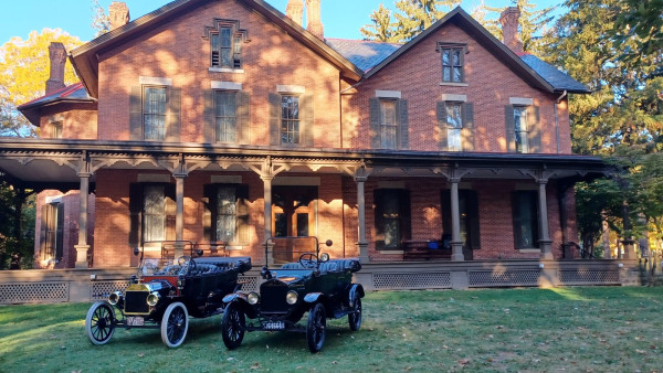 My '13 on left, Jeff's  '20 on the right in front of the Hayes Mansion