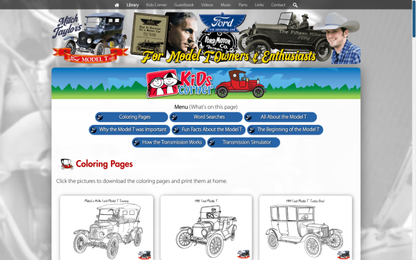 Kids Corner on my website has received major updates
