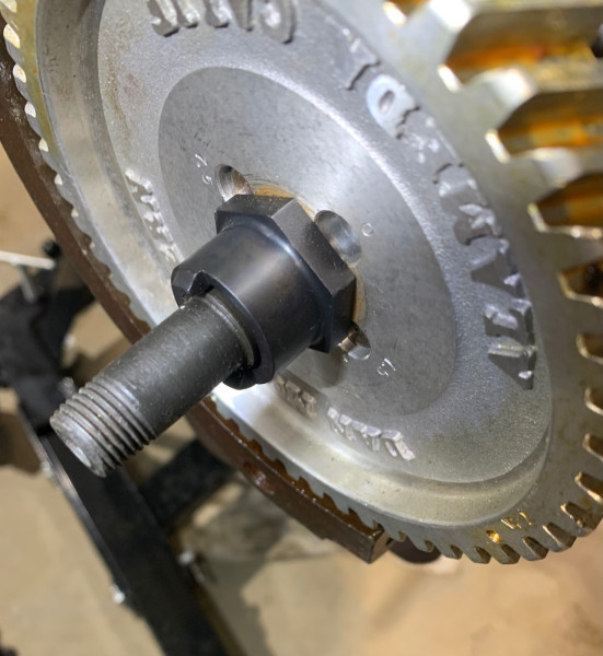 Timing gear end