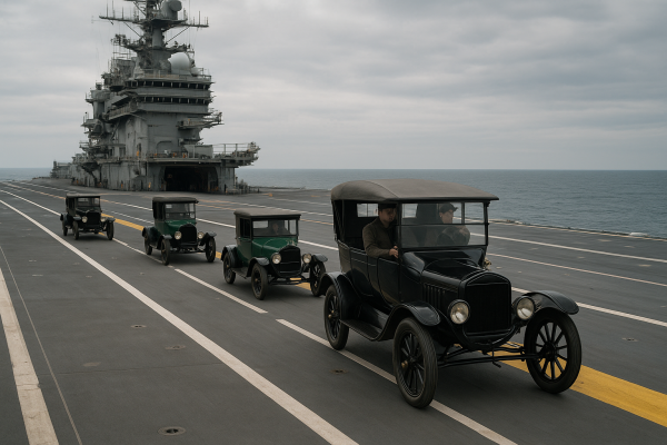 Classic Cars on Aircraft Carrier Deck.png