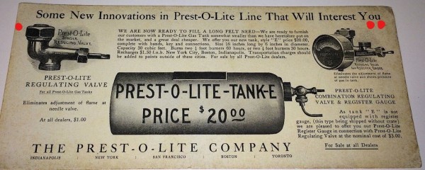OTHER PREST-O-LITE REGULATORS TO HUNT FOR, DOTS