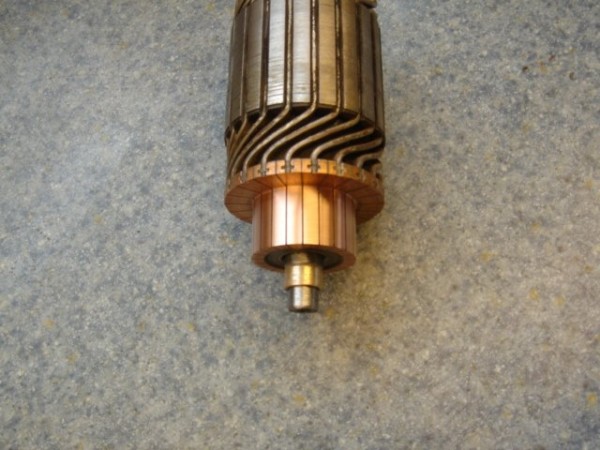 Armature commutator refinished & bearing spacer installed.jpg