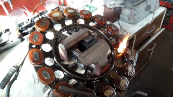 Testing the coil loop, one of the coils get fire..