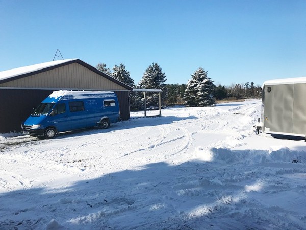 The scene after plowing out from the storm