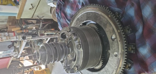 Transmission back together just need to wire Drive plate bolts