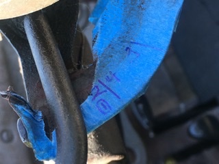 Tape placed on quadrant