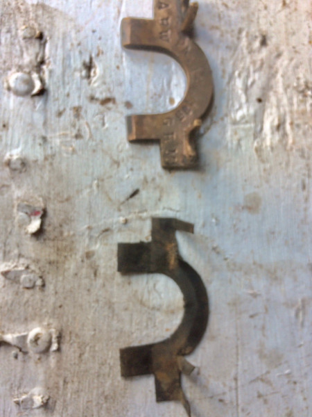 Homemade tin piece on the bottom