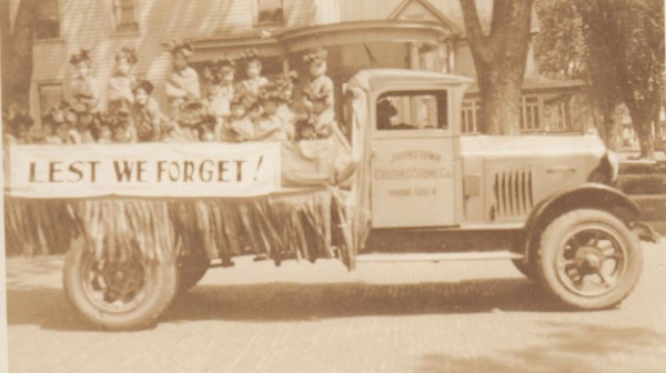 lest we forget parade truck.JPG